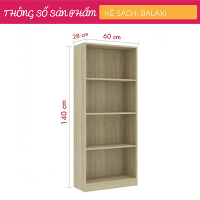 Kệ sách đẹp đơn giản gỗ MDF SMLIFE Balaxi