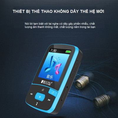 Máy nghe nhạc Lossless thể thao bluetooth 4.0 RUIZU X50 8GB - Hàng Nhập Khẩu