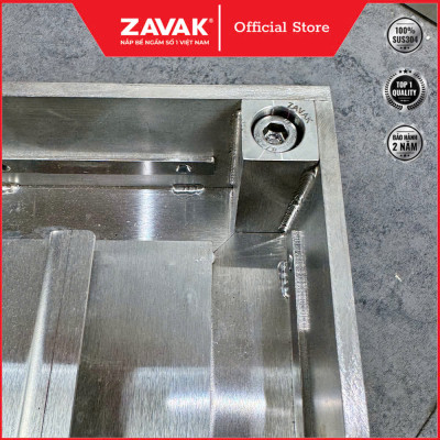 Nắp bể ngầm inox Zavak MHO-AA70 chống nước, ngăn mùi, lát đá dày 3cm, tải cho xe 2 tấn