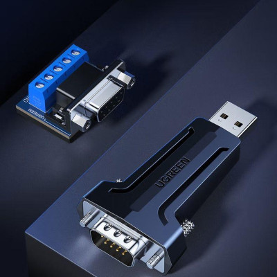 Ugreen UG80438CM345TK Bộ chuyển đổi nối tiếp USB 2.0 sang rs485 / rs422 9 chân, chip FT232 - HÀNG CHÍNH HÃNG