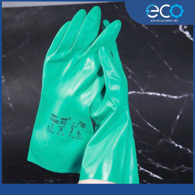 Găng tay cao su nitrile Ansell 37-676 chống hóa chất, chống cắt, dầu nhớt, chống nước