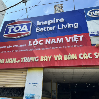 Sơn nước Toa thoải mái lau chùi siêu bóng màu vàng 7923 _18L