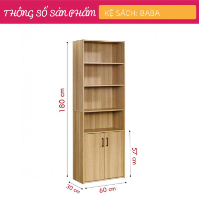 Giá sách trang trí thiết kế đẹp SMLIFE Baba