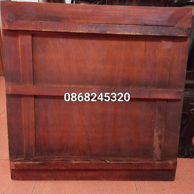 Tranh phong thủy ngũ phúc lâm môn bằng gỗ gõ đỏ kt mặt vuông 67×67×4cm 