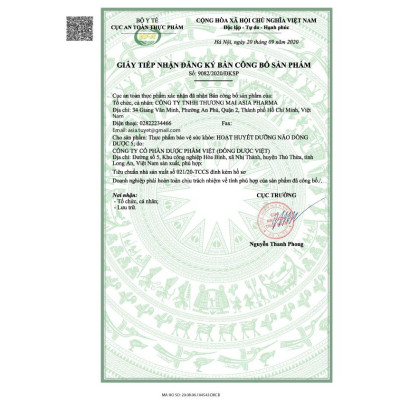 [COMBO 15 HỘP] Viên uống hoạt huyết dưỡng não Đông Dược 5 Asia Pharma hỗ trợ thiểu năng tuần hoàn não - Hộp 30 viên