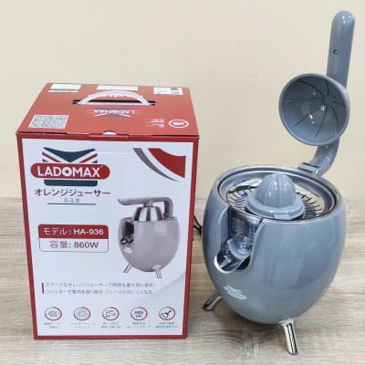 Máy vắt cam công suất lớn Ladomax - Công suất 860W - moto đồng - có linh kiện thay - Màu Xám - Hàng chính hãng