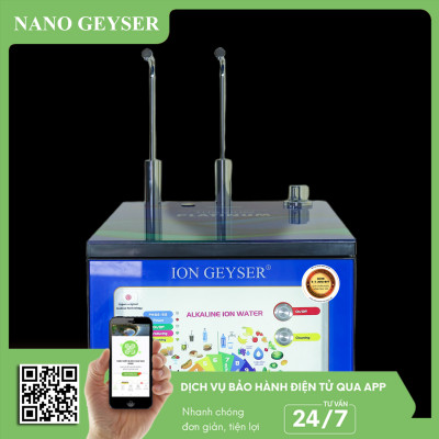 Cây nước ion Kiềm Nano Geyser I8, 2 chế độ nước tinh khiết và ion kiềm - Hàng Chính Hãng