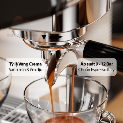 Máy pha cà phê chuyên nghiệp Gemilai CRM3200D năng suất 150 cúp, chuyên gia Espresso cho quán cafe, takeaway, nhà hàng, hàng chính hãng