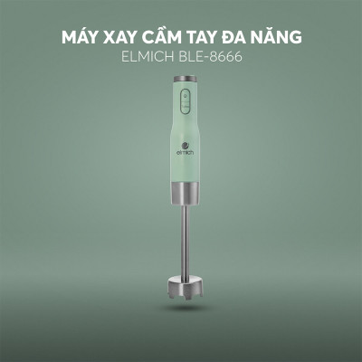 Máy xay cầm tay Elmich BLE-8666, công suất 1000W, thiết kế cầm tay dễ sử dụng, lưỡi dao bằng thép không gỉ siêu bền, đảm bảo an toàn tuyệt đối cho sức khỏe  - Hàng chính hãng