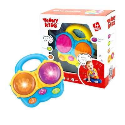Đồ Chơi Tay Cầm Âm Nhạc 2 TOONYKIDS - Đồ Chơi Thông Minh Cho Bé - MINI DRUMMER TN153 [Tặng Kèm Sticker]