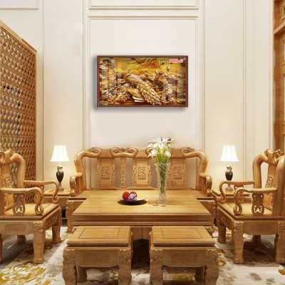 D803 01 Tranh kính Chim Công (được chọn mẫu)