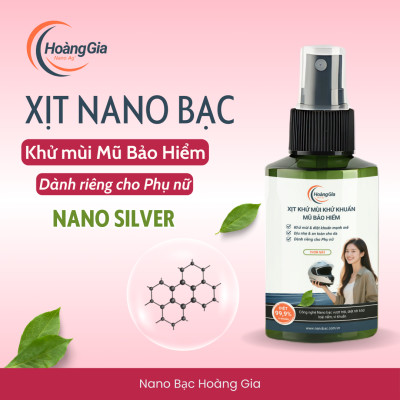 Xịt Khử Mùi Mũ Bảo Hiểm Nano Bạc Hoàng Gia - Dành Cho Phụ Nữ - Bảo Vệ Da Đầu & Tóc - 100ml