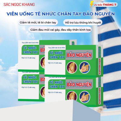 Combo 4 Hộp Viên uống tê nhức chân tay Bảo Nguyên 30 viên giúp hỗ trợ duy trì hoạt động tự nhiên của chân tay