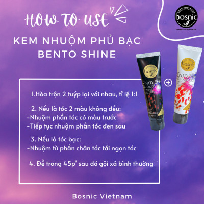 Kem Nhuộm Phủ Bạc Bento Shine BOSNIC 100ML
