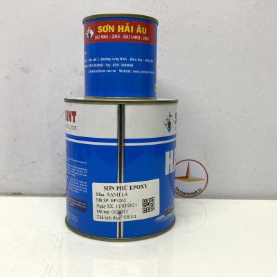 Sơn epoxy Hải Âu màu xanh EP262 1L/Bộ