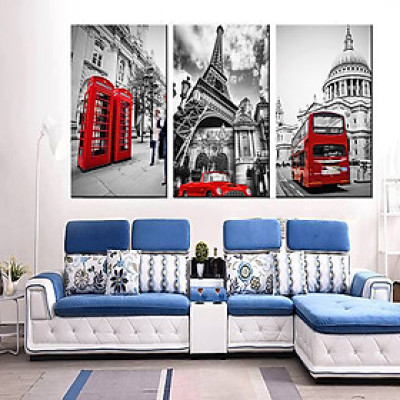 Tranh treo tường, tranh trang trí PP_ NT707 bộ 3 tấm ghép