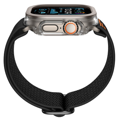 Ốp Case PC Trong Suốt Viền Màu cho Apple Watch Ultra 1/2 49mm - Hàng Chính Hãng