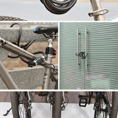 Khóa Xe Đạp, Xe Máy Chống Trộm - Khóa Dây 5 Mã Bảo Mật