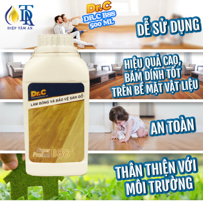 Dung Dịch Phủ Bóng Sàn Gỗ,Phủ Bóng Gạch Men,Sàn Gạch Bông,Sàn Đá Marble,Đồ Nội Thất,Chống Trơn Trượt B88 Dr.C 500ml