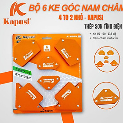 Bộ 6 ke góc nam châm 4 ke góc 25lbs, 2 ke góc 10 lbs kapusi