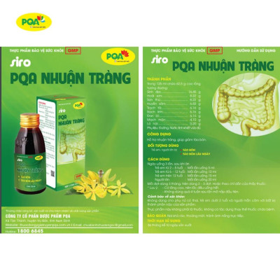 Combo 2 Hộp Nhuận Tràng Và 2 Hộp Mát Gan PQA Thành Phần Từ Thiên Nhiên Dùng Cho Bé Táo Bón 125ml
