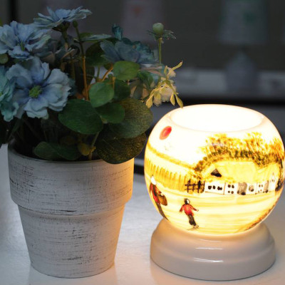 Đèn Xông Tinh Dầu Bát Tràng Mẫu Phong Cảnh MACBT69 - Mẫu Ngẫu Nhiên + Tặng Kèm 1 Bóng Đèn Dự Phòng