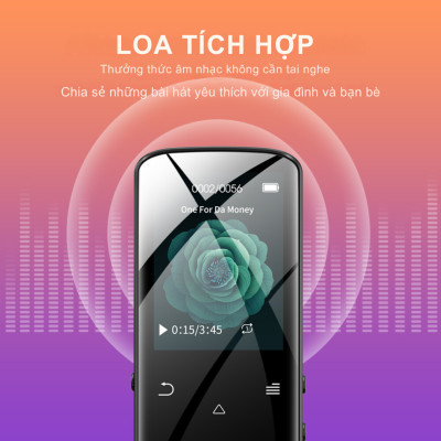 Ruizu D50: Máy nghe nhạc nhỏ gọn, đa năng Thiết kế bền bỉ: Vỏ kim loại chắc chắn, màn hình LCD tiện dụng Nghe nhạc MP3, FLAC với Bluetooth, radio FM, ghi âm  Bộ nhớ 16GB, thẻ nhớ mở rộng Thời gian nghe lâu: Pin 12 giờ, sạc nhanh 3 giờ - Hàng nhập khẩu