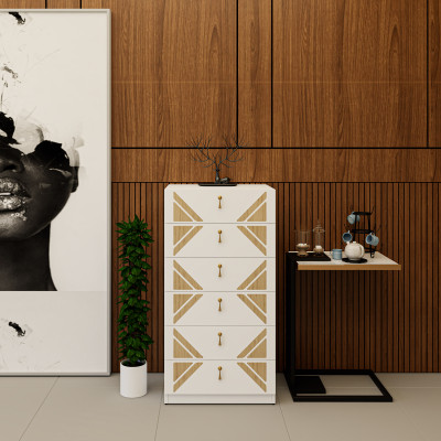 [Happy Home Furniture] CHARIS, Tủ lưu trữ 6 ngăn kéo, 56cm x 45cm x 108cm ( DxRxC), THK_118