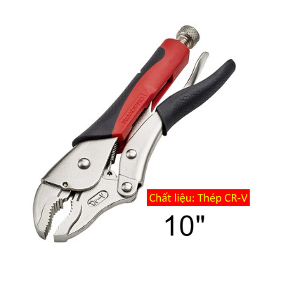 Kìm cầm tay 10 inch, kìm bấm khoá chặc, chính hãng cao cấp, thiết kế màu đen đỏ sang trọng, kìm mạ hợp kim bền bỉ