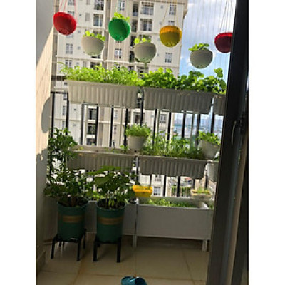 Kệ (giá) sắt để chậu hoa cây cảnh, mặt Vuông 20x20,25x25 ,30X30 cm có thanh giằng 4 chân Cao 35-40-45-50-55-60-65-70 Thép hộp 20mm ( Hàng Chính Hãng )