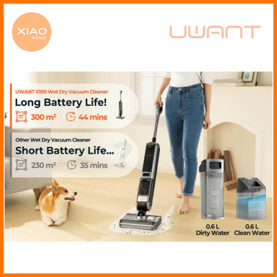 Máy Hút Bụi Lau Sàn Khô Ướt thông Minh Không Dây UWANT X100 - Hàng Chính Hãng