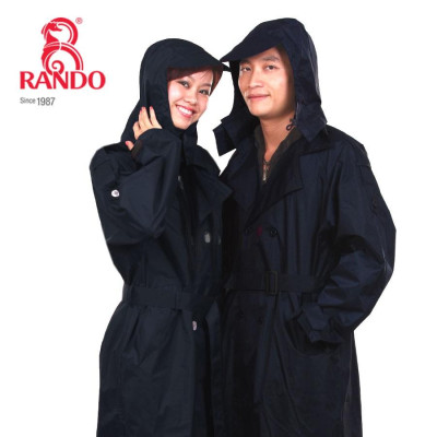 Áo mưa măng tô cao cấp, đi mưa sành điệu RANDO