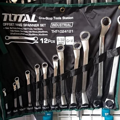 BỘ CỜ LÊ HAI ĐẦU VÒNG 12 CHI TIẾT 6-32MM TOTAL THT1024121 - HÀNG CHÍNH HÃNG