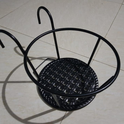 set 3 kệ để hoa ban công có móc treo bằng sắt - mầu đen
