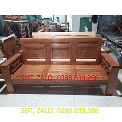 Bộ ghế phòng khách làm bằng gỗ tự nhiên hoàn toàn