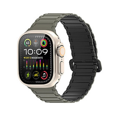 Dây Đeo Cho Apple Watch Ultra, Apple Watch Series, Dux Ducis Silicone Magnets KJ Series, Nam Châm Từ Tính_ Hàng chính hãng