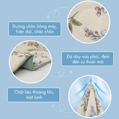 [CHĂN HÈ MÁT LẠNH] Mền lạnh I Cool Advance NIN House NM8033 2mx2m2 | Chần Ice Silk lạnh như tencel, Chăn điều hoà nhiều độ