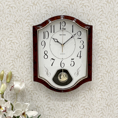 Đồng hồ Nhật Rhythm CMJ494NR06 Kt 29.0 x 39.0 x 6.0cm, 1.13kg Vỏ nhựa. Dùng Pin.