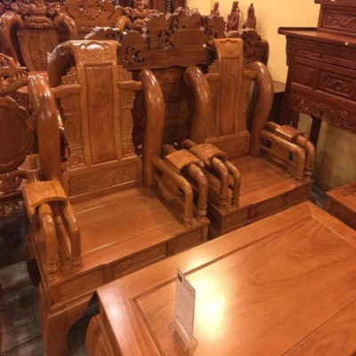 Bộ bàn ghế Tần Thủy Hoàng gỗ Gõ Đỏ