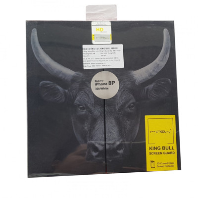 MIẾNG DÁN CƯỜNG LỰC MIPOW KINGBULL 3D FOR IPHONE 8/8PLUS- - CHÍNH HÃNG BJ12- MÀU TRẮNG