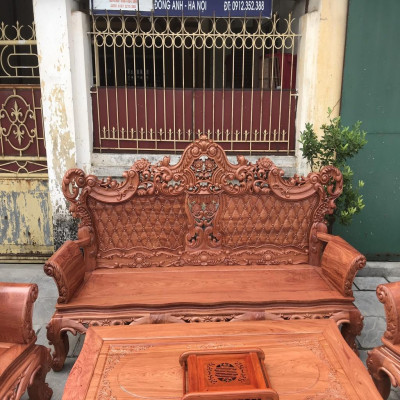 Bàn Ghế Hoàng Gia Gỗ Hương Đá