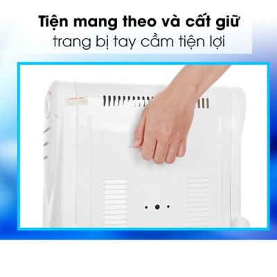 Đèn Sưởi Điện 2 Bóng Halogen 800W Xoay 90 Độ - Hàng Chính Hãng