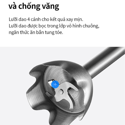 Máy xay cầm tay LocknLock - Hand Blender EJM559BLK (1000W) - Màu đen - Hàng chính hãng