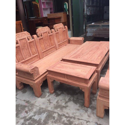 Bàn ghế gỗ phòng khách âu á hộp kiểu như ý gỗ hương đá