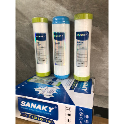 Combo 3 Lõi Lọc 123 SANAKY - Hàng chính hãng Dùng thay cho máy lọc RO
