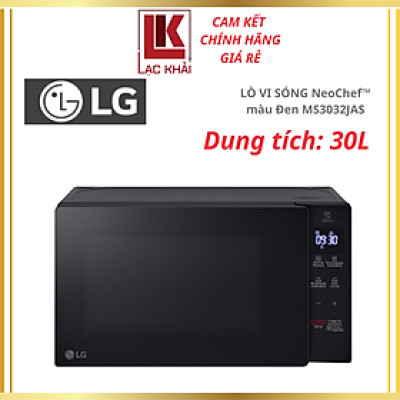 Lò Vi Sóng LG NeoChef màu Đen MS3032JAS, 30 lít , công suất 900W - Model mới 2024 - Hàng chính hãng