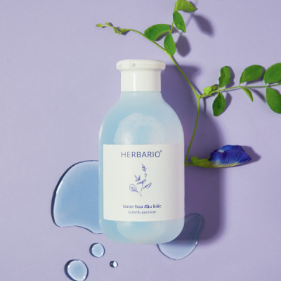 Toner nước cân bằng da Hoa Đậu Biếc Herbario 200ml giúp cấp ẩm, chống lão hóa thuần chay