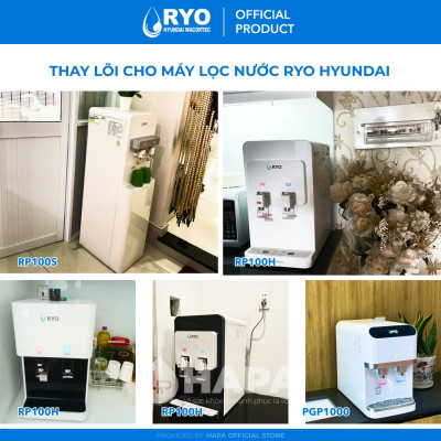 Bộ 5 Lõi Lọc Nước RYO HYUNDAI RP100S Máy Nóng Lạnh, Sediment, Pre-Carbon, UF Membrane Filter, Post Carbon, TCR Filter. Nhập Khẩu Hàn Quốc - Hàng Chính Hãng.