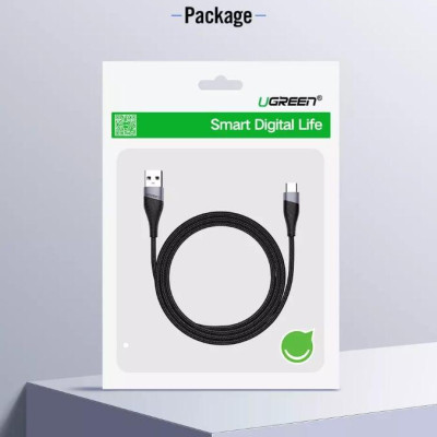 Ugreen UG60204ED022TK 0.5 Màu Xám Cáp USB-A sang Type C sạc nhanh - HÀNG CHÍNH HÃNG