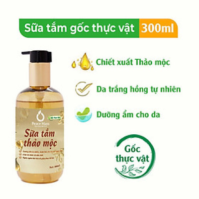 RBSC5 Combo Sản Phẩm Gốc Thực Vật Peace Mass Nước Rửa Bình Sữa 250ml (Chai tạo bọt) + Sữa Tắm Thảo Mộc 300ml (Thuộc nhóm Sản phẩm Lành tính / Sinh học)
